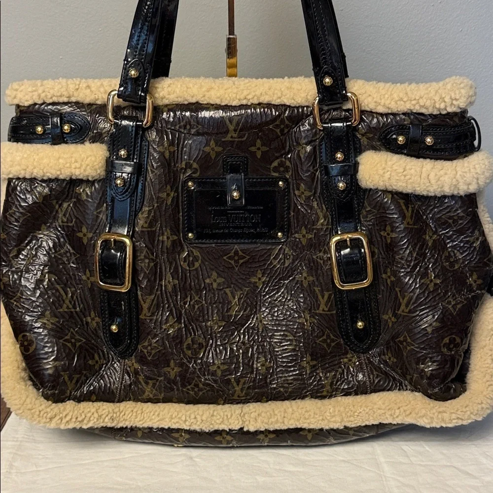 Louis Vuitton Thunder Shearling Monogram Runway Bag FW2007 Limited